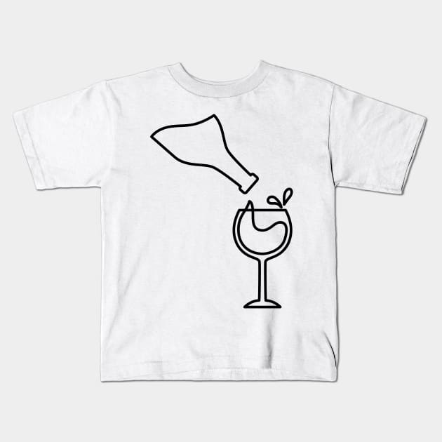 Wine Pour Kids T-Shirt by SWON Design